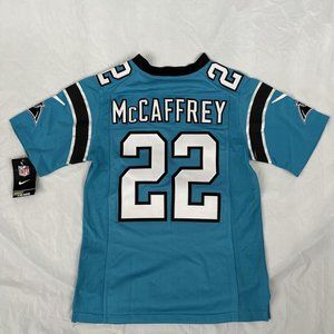 NWT Christian McCaffrey Youth Nike Jersey Sz M Carolina Panthers NFL #22 Blue